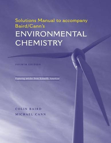 Stock image for Environmental Chemistry Solutions Manual for sale by Better World Books