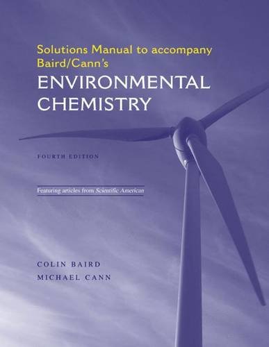 

Environmental Chemistry Solutions Manual