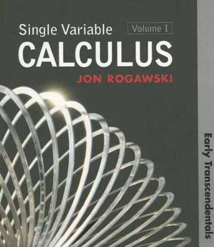 9781429210775: Single Variable Calculus: Early Transcendentals, Volume 1