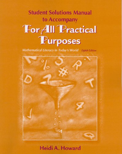 Imagen de archivo de Student Solutions Manual for for All Practical Purposes a la venta por ThriftBooks-Atlanta