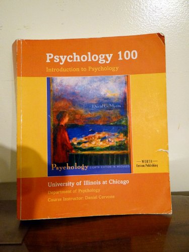 Imagen de archivo de Psychology 100 Introduction to Psychology (Introduction to Psychology University of Illinois at Chicago) a la venta por HPB-Red