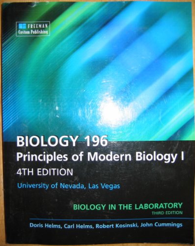 Stock image for Biology 196 Principles of Modern Biology I (University of Nevada, Las Vegas) for sale by ThriftBooks-Atlanta