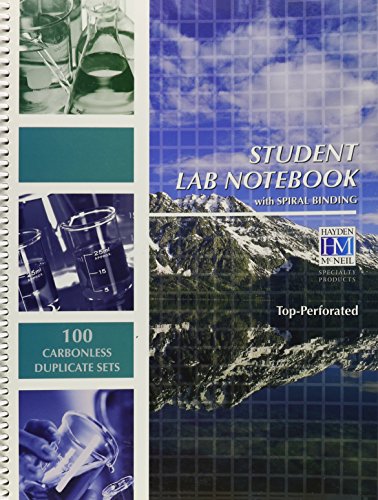 Student Lab Notebook: Chemistry Spiral Side 100-Set Top Perforated (9781429230582) by Hayden McNeil