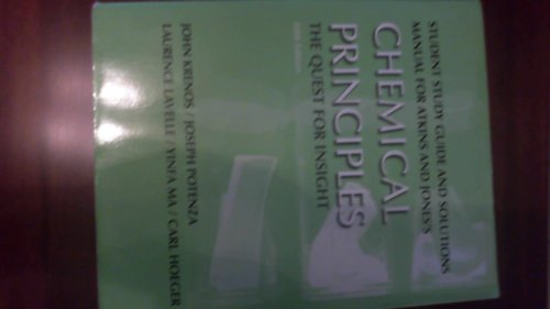 Imagen de archivo de Student Study Guide and Solutions Manual for Chemical Principles: The Quest for Insight a la venta por Jenson Books Inc