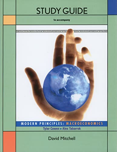 Imagen de archivo de Study Guide to accompany Modern Principles: Macroeconomics a la venta por savehere619