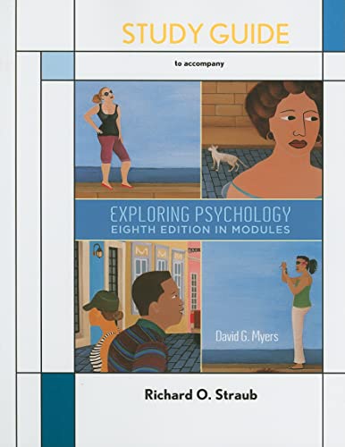 Imagen de archivo de Study Guide to Accompany Exploring Psychology: In Modules a la venta por Wrigley Books