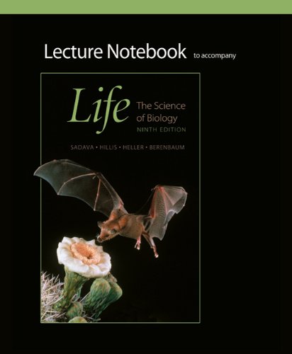 Beispielbild fr Lecture Notebook For Life: The Science Of Biology ; 9781429235839 ; 1429235837 zum Verkauf von APlus Textbooks
