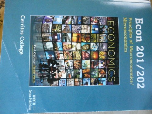 Imagen de archivo de Econ 201/202 Principles of Marcoeconomics/microeconomics (Cerritos College Edition) a la venta por -OnTimeBooks-