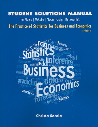 Imagen de archivo de Student Solutions Manual for Practice of Statistics for Business and Economics a la venta por Better World Books