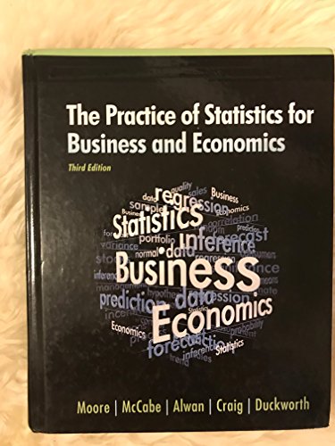 Imagen de archivo de The Practice of Statistics for Business and Economics (Exam Copy) a la venta por BookHolders