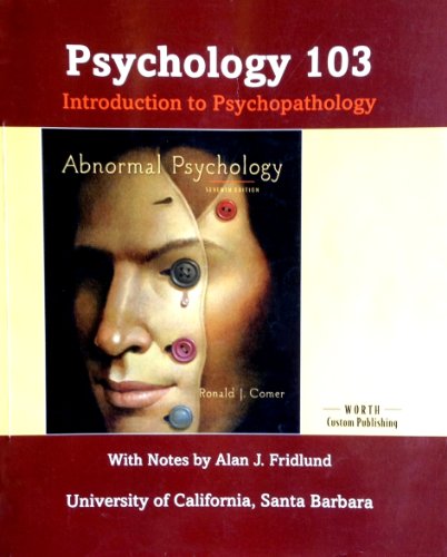 Imagen de archivo de Abnormal Psychology (Psych 103, UCSB) Introduction to Psychopathology (Paperback) a la venta por SecondSale