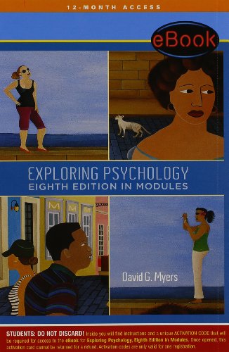 Ohio Digital Library eBook Access Card for Exploring Psychology, Eighth Edition, in Modules (9781429294836) by David G. Myers