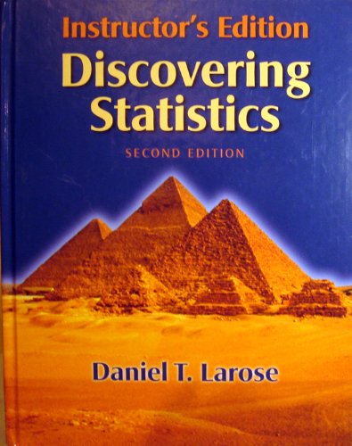 Imagen de archivo de Instructor's Edition Discovering Statistics a la venta por Better World Books