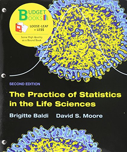 Imagen de archivo de The Practice of Statistics in the Life Sciences (Budget Books) a la venta por HPB-Red
