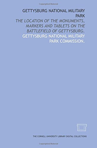 Stock image for Gettysburg National Military Park: the location of the monuments, markers and tablets on the battlefield of Gettysburg. for sale by Revaluation Books