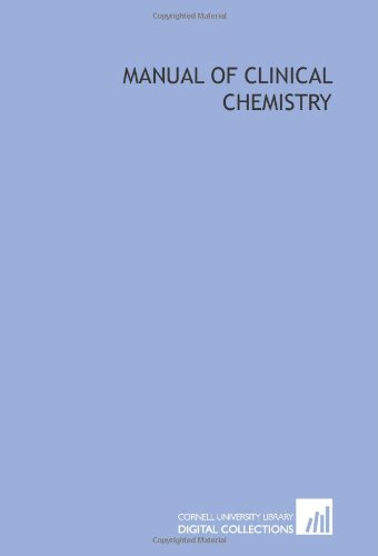 Stock image for Manual of clinical chemistry for sale by Revaluation Books