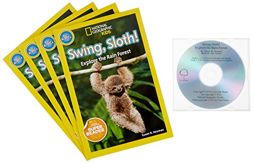 9781430118787: Swing, Sloth! (4 Paperback/1 CD): Explore the Rain Forest (National Geographic Kids)