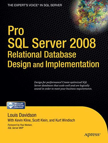 Imagen de archivo de Pro SQL Server 2008 Relational Database Design and Implementation (Expert's Voice in SQL Server) a la venta por HPB-Red