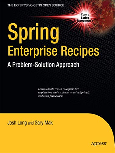 Beispielbild fr Spring Enterprise Recipes: A Problem-Solution Approach zum Verkauf von HPB-Red