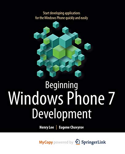 9781430232186: Beginning Windows Phone 7 Development