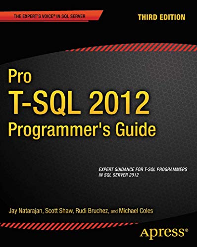 Beispielbild fr Pro T-SQL 2012 Programmer's Guide zum Verkauf von Better World Books