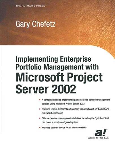 9781430252269: Implementing Enterprise Portfolio Management with Microsoft Project Server 2002