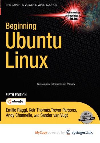 Beginning Ubuntu Linux (9781430273035) by Raggi, Emilio; Thomas, Keir; Channelle, Andy; Parsons, Trevor; Van Vugt, Sander; Thomas, Adam