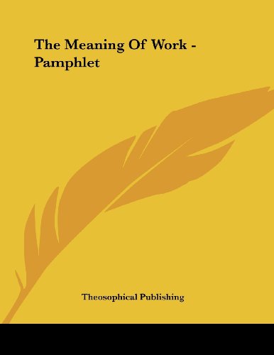 9781430427384: The Meaning of Work