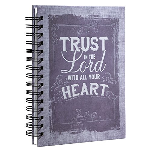 Stock image for Purple Vintage Graphic Hardcover Wirebound Journal - Proverbs 3:5 for sale by SecondSale