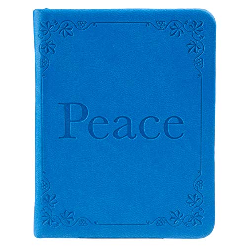 Imagen de archivo de Christian Art Gifts Blue Faux Leather Mini Hardcover Gift Book w/Ribbon | Peace: Pocket Inspirations Collection | Encouraging Book w/ Inspirational Quotes and Scripture, 3 x 4 Inches a la venta por Your Online Bookstore