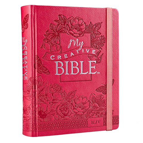 Stock image for KJV Holy Bible, My Creative Bible, Pink Hardcover Faux Leather Journaling Bible w/Ribbon Marker, 400 Scripture Illustrations to Color, King James Version for sale by Lakeside Books