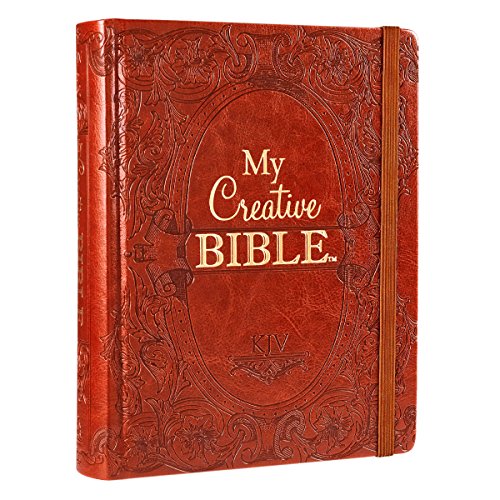 Stock image for KJV Holy Bible, My Creative Bible, Brown Hardcover Faux Leather Journaling Bible w/Ribbon Marker, 400 Scripture Illustrations to Color, King James Version for sale by SecondSale