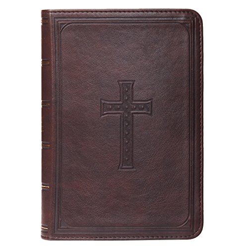 KJV Compact Large Print Lux-Leather DK Brown - Christian Art Publishers