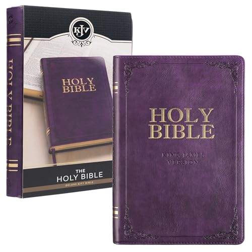 Beispielbild fr KJV Holy Bible, Standard Size Faux Leather Red Letter Edition Thumb Index & Ribbon Marker, King James Version, Purple zum Verkauf von BooksRun