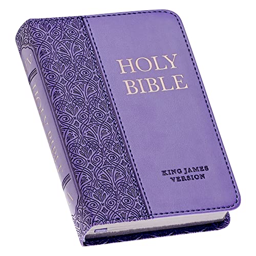 Beispielbild fr KJV Holy Bible, Mini Pocket Size, Faux Leather Red Letter Edition - Ribbon Marker, King James Version, Purple zum Verkauf von Books Unplugged