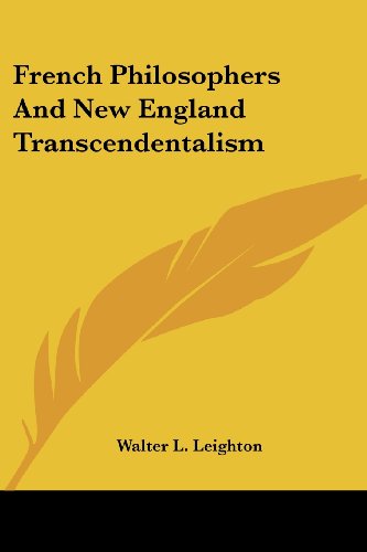 Imagen de archivo de French Philosophers And New England Transcendentalism a la venta por California Books