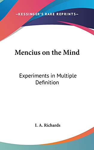 9781432603861: Mencius on the Mind: Experiments in Multiple Definition