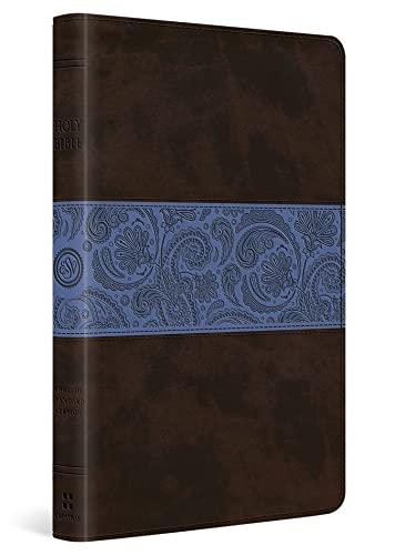 ESV Thinline Bible (TruTone, Chocolate/Blue, Paisley Band)