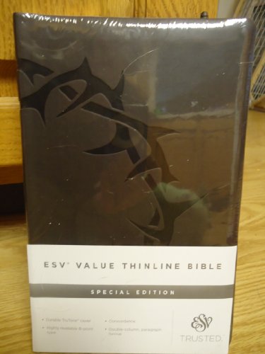 Imagen de archivo de BIBLE - ESV English Standard Version Value Thinline Bible Special Edition Dark Brown with Crown of Thorns faux-leather cover a la venta por ThriftBooks-Atlanta