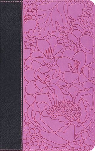 Holy Bible: English Standard Version, Thinline, Ebony / Berry, Trutone, Bouquet Design - ESV Bibles by Crossway