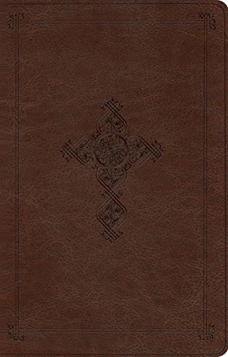 Stock image for Holy Bible: English Standard Version, Brown, Trutone, Antique Cross Design, Ultrathin for sale by Half Price Books Inc.
