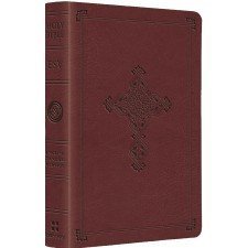 Stock image for ESV Compact TruTone Bible - Antique Cross (Cranberry) for sale by Off The Shelf
