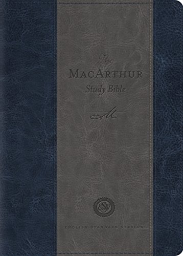 Beispielbild fr ESV MacArthur Study Bible, Personal Size (TruTone, Charcoal/Blue) zum Verkauf von gwdetroit