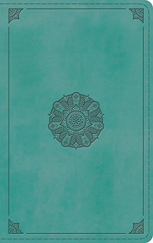 9781433562082: The Holy Bible: English Standard Version, Large Print Personal Size , Trutone, Turquoise, Emblem Design