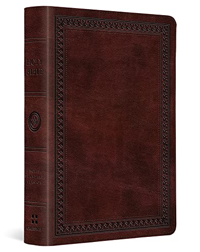 Stock image for ESV Large Print Compact Bible (TruTone, Mahogany, Border Design) for sale by Lakeside Books