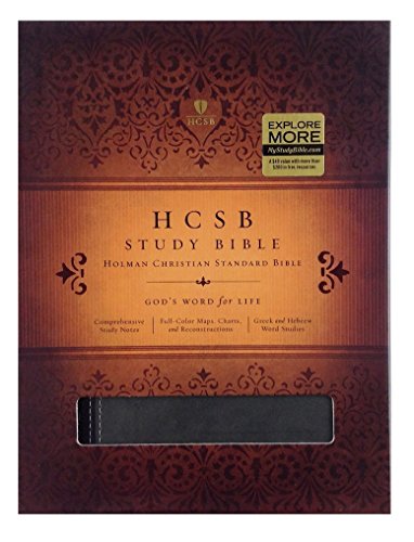 9781433601231: HCSB Study Bible, Black/Gray Leathertouch Indexed