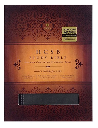 Imagen de archivo de HCSB Study Bible, Black/Gray LeatherTouch Indexed a la venta por HPB-Red