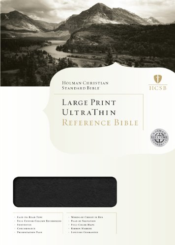 9781433602887: HCSB Large Print Ultrathin Reference Bible, Mantova Black