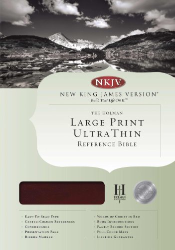 9781433603457: NKJV Large Print Ultrathin Reference Bible, Mahogany