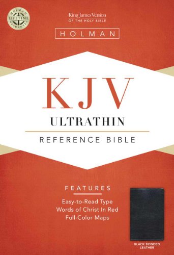 Beispielbild fr KJV Ultrathin Reference Bible, Black Bonded Leather zum Verkauf von BooksRun